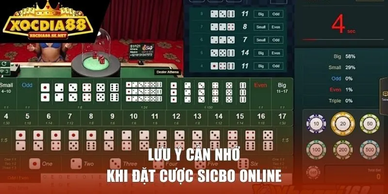 Lưu ý cần nhớ khi đặt cược Sicbo online